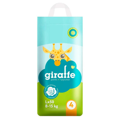 Подгузники-трусики Giraffe L 8-15 кг 50 шт Lovular 429710